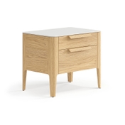 Тумба прикроватная Piega 2 ящика дуб соломенный матовый